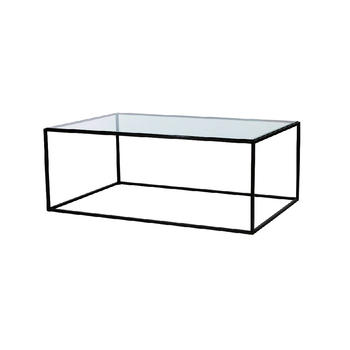 Журнальный стол Cube Long glass черного цвета-1 Журнальный стол Cube Long glass черного цвета