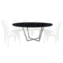 Круглый черный банкетный стол Ritz Black 180 см.-1 Круглый черный банкетный стол Ritz Black 180 см.