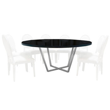 Круглый черный банкетный стол Ritz Black 180 см.-1 Круглый черный банкетный стол Ritz Black 180 см.