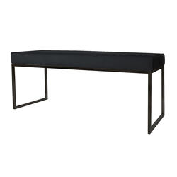 Банкетка Rectangle черного цвета с черным основанием-1 Банкетка Rectangle черного цвета с черным основанием