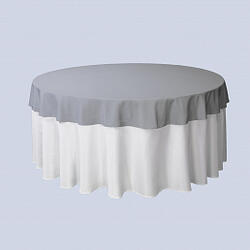 Скатерть серого цвета на круглый стол Ø230 см