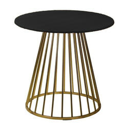 Кофейный стол Gold Grid с черной столешницей-1 Кофейный стол Gold Grid с черной столешницей