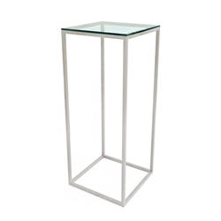 Коктейльный стол High Cube Glass белого цвета-1 Коктейльный стол High Cube Glass белого цвета