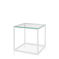 Аренда журнального стола Cube Glass белого цвета-2
